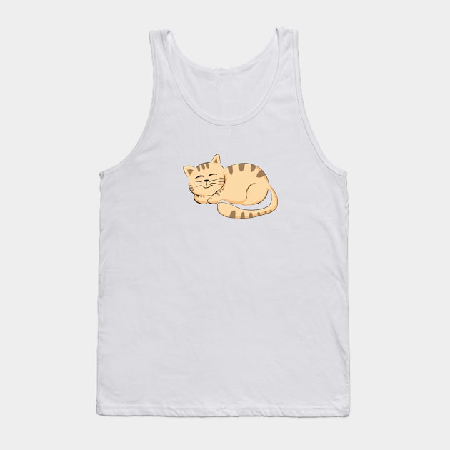 Cat Lovers Graphic Tank Top by Aspita